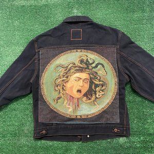 BOSS Orange Hugo Boss Caravaggio Medusa Trucker Denim Jean Jacket Sample Rare